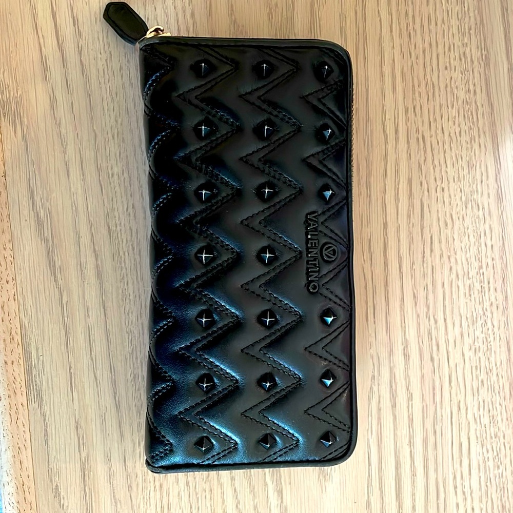 Black Valentino studded wallet